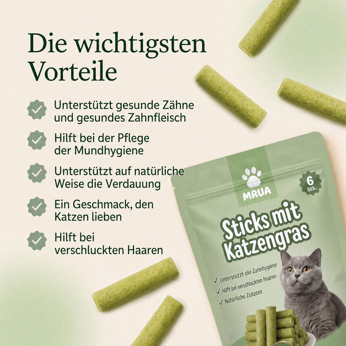 Mrua™ Packung mit 30 Sticks